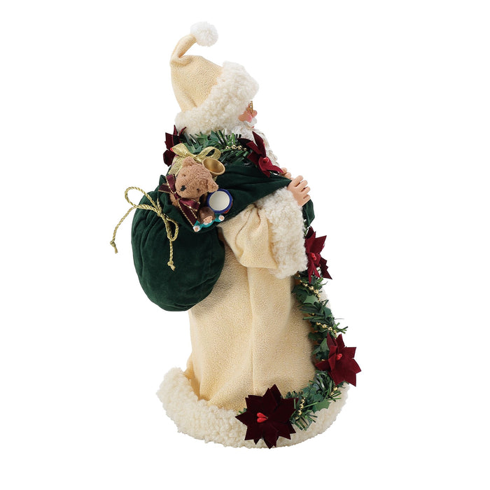 Old World Poinsettia Santa