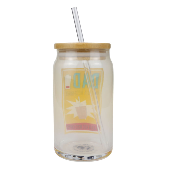 Dad Latte Glass with Lid