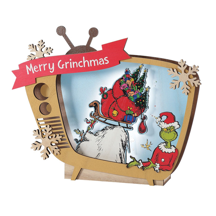 Grinch TV Table Decor