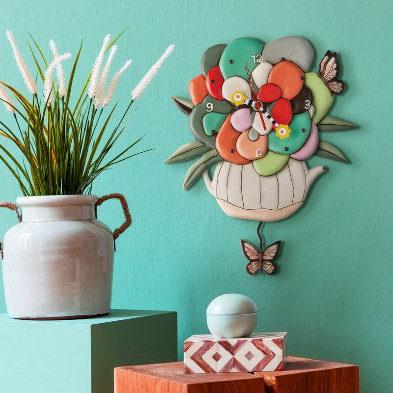 Tea Posy Clock