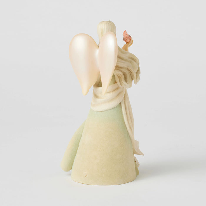 Red cardinal Angel figurine