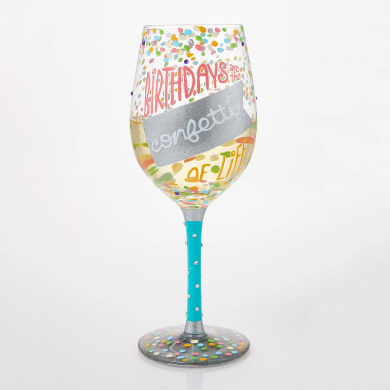 Birthdays are Confetti Glass
