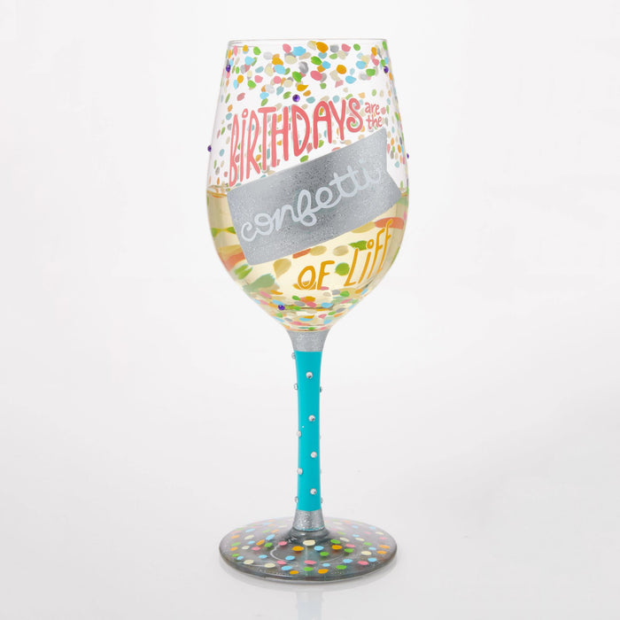 Birthdays are Confetti Glass