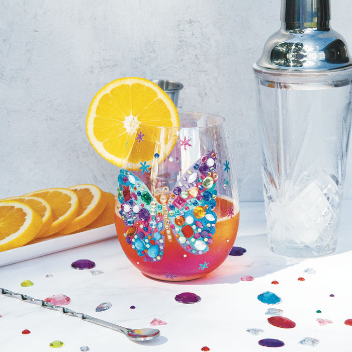 Bejeweled Butterfly Stemless