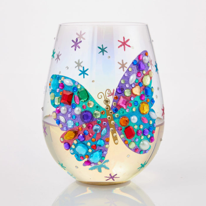 Bejeweled Butterfly Stemless
