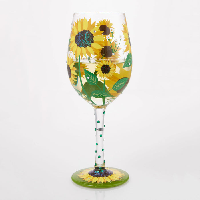 Sunflower Wine Glass