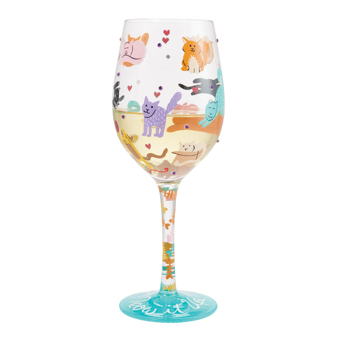 Meow it Up Wine Glass
