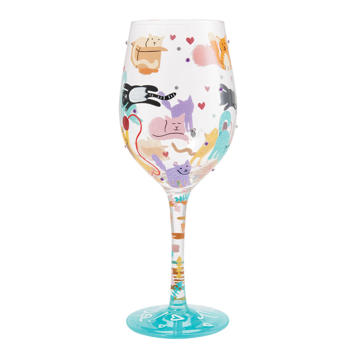 Meow it Up Wine Glass
