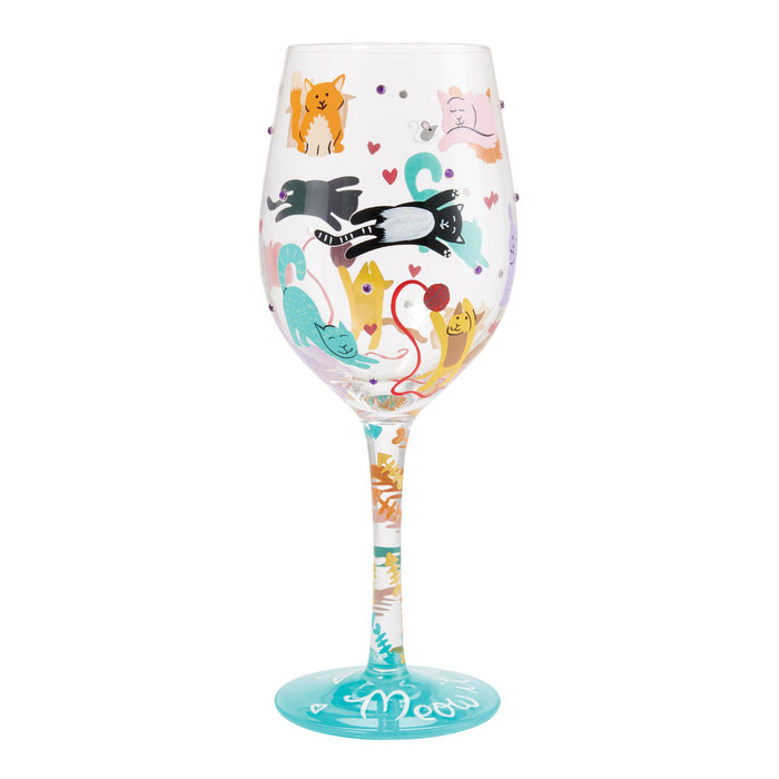 Meow it Up Wine Glass