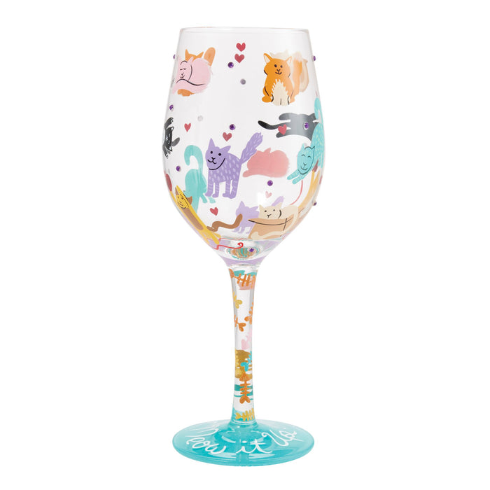 Meow it Up Wine Glass