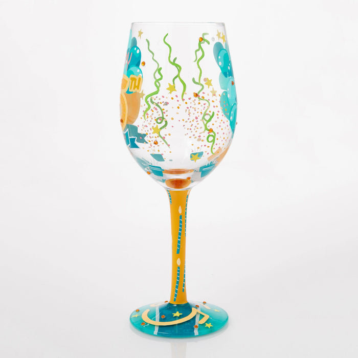 Happy 65th Wine Glass