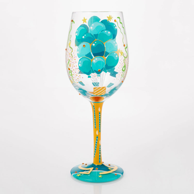 Happy 65th Wine Glass