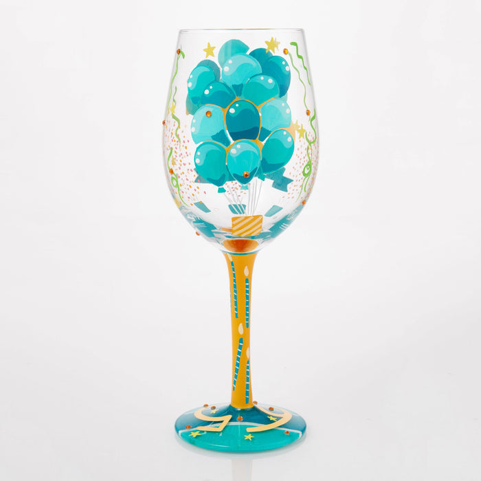 Happy 65th Wine Glass