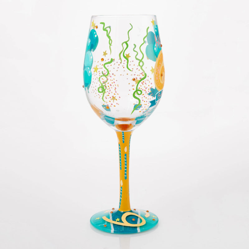 Happy 65th Wine Glass