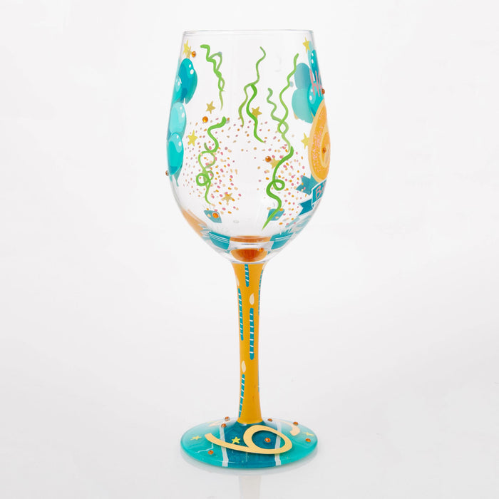Happy 65th Wine Glass