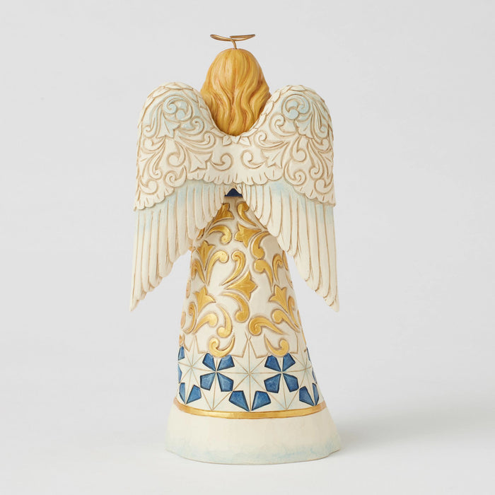 Blue & Gold Angel Figurine