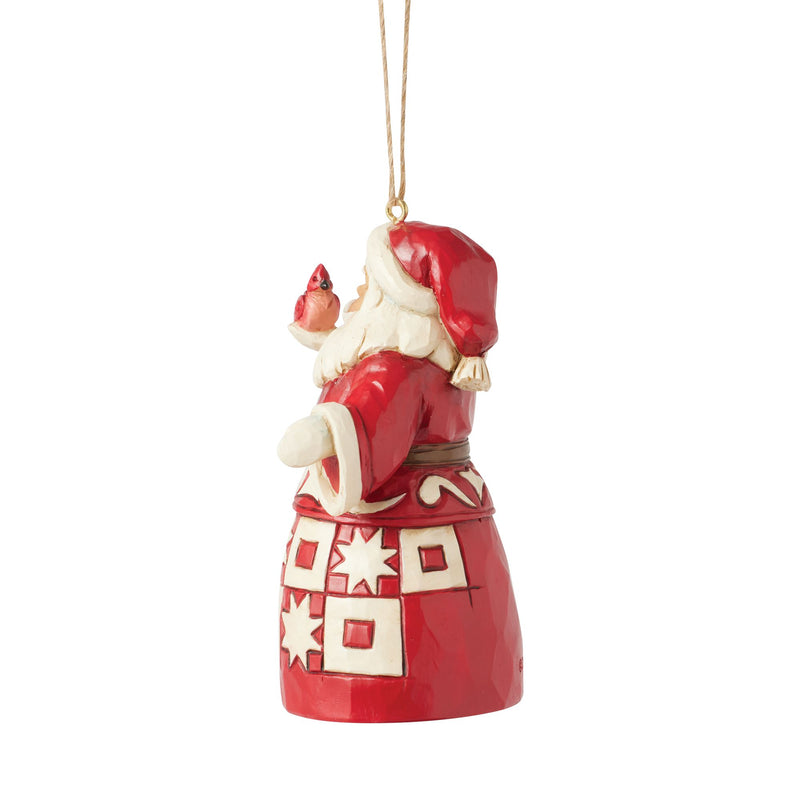 Nordic Noel Santa Ornament