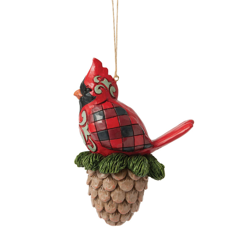 Highlnd Glen Cardinal Pine Orn