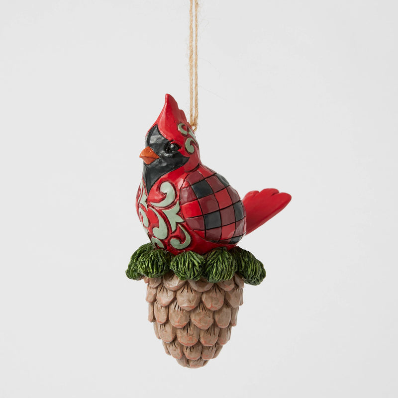 Highlnd Glen Cardinal Pine Orn