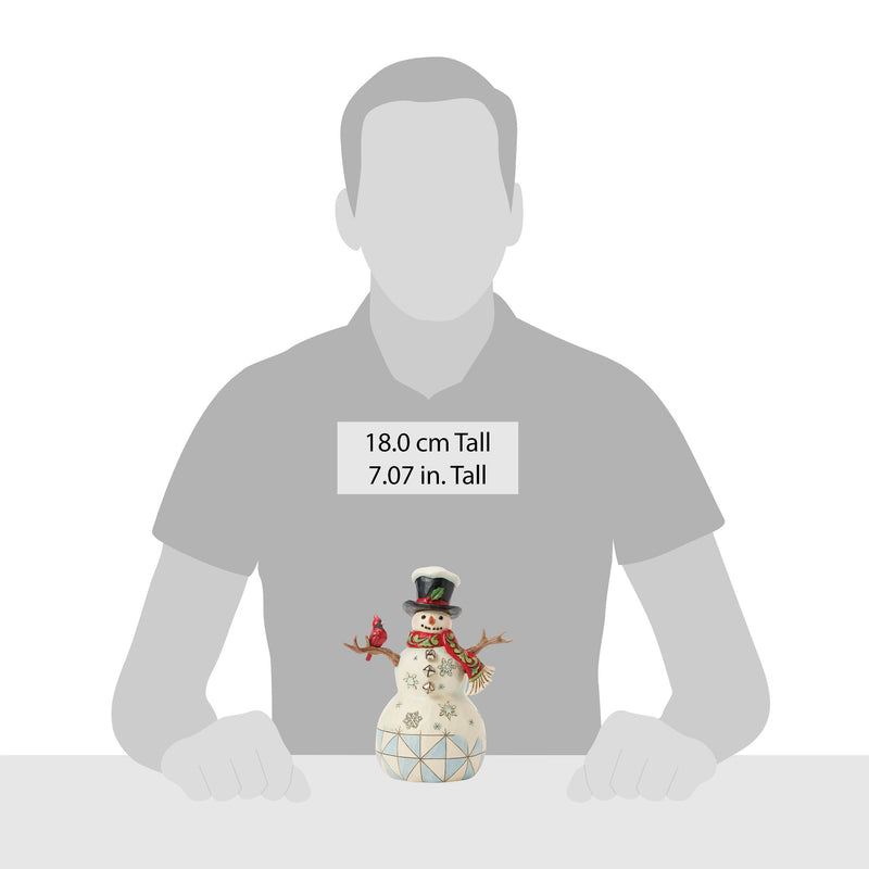 Snowman with Cardinal & Twig