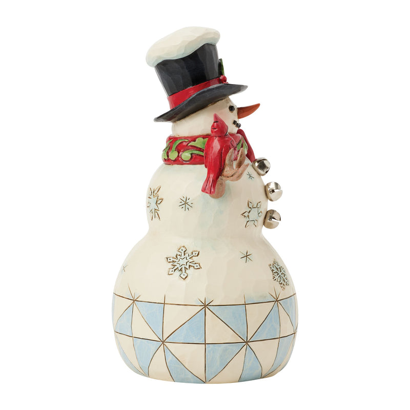 Snowman with Cardinal & Twig