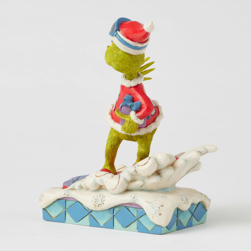 Grinch Snowboarding Fig