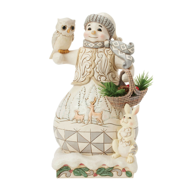 Wdlnd Snowman With Basket Fig
