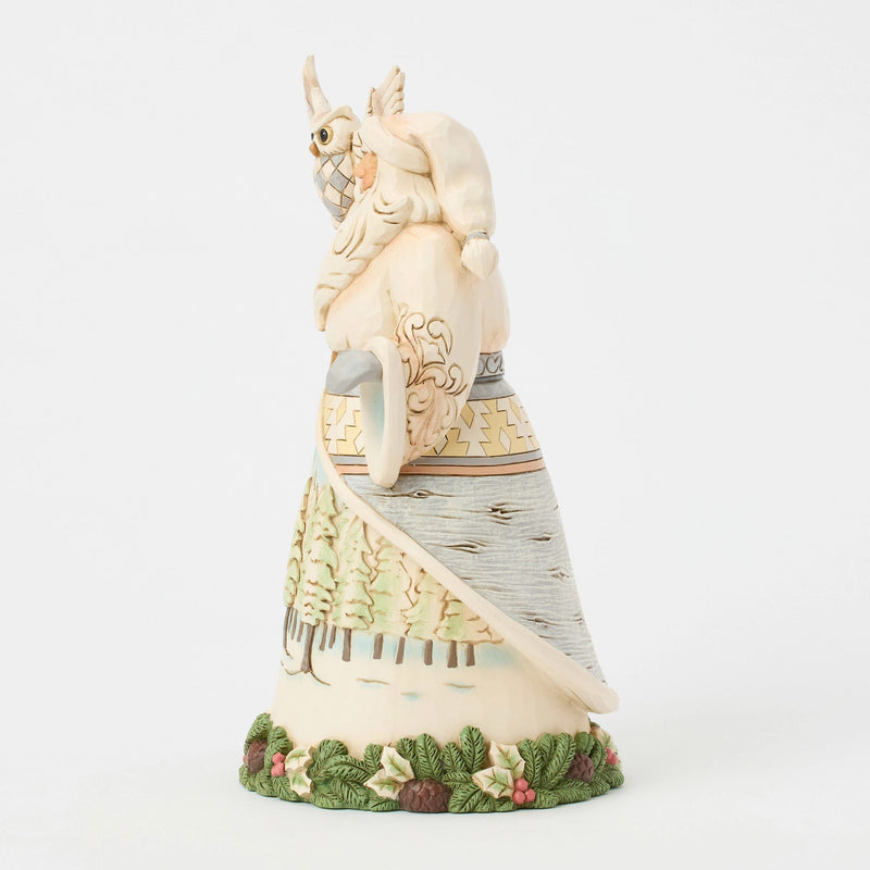 Wdlnd Santa with Owl Figurine