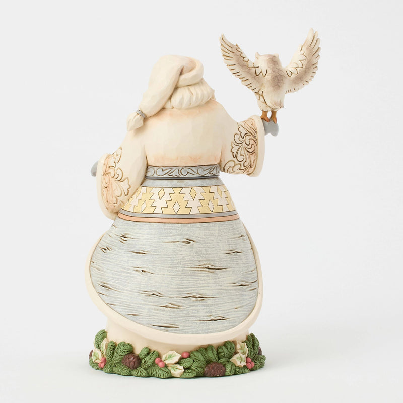 Wdlnd Santa with Owl Figurine