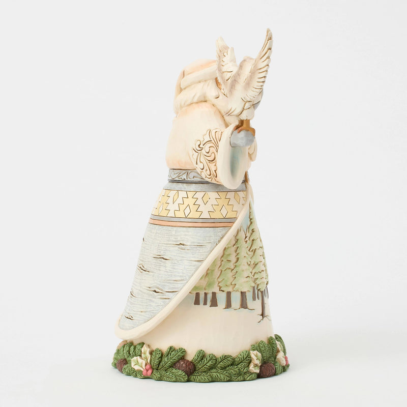 Wdlnd Santa with Owl Figurine