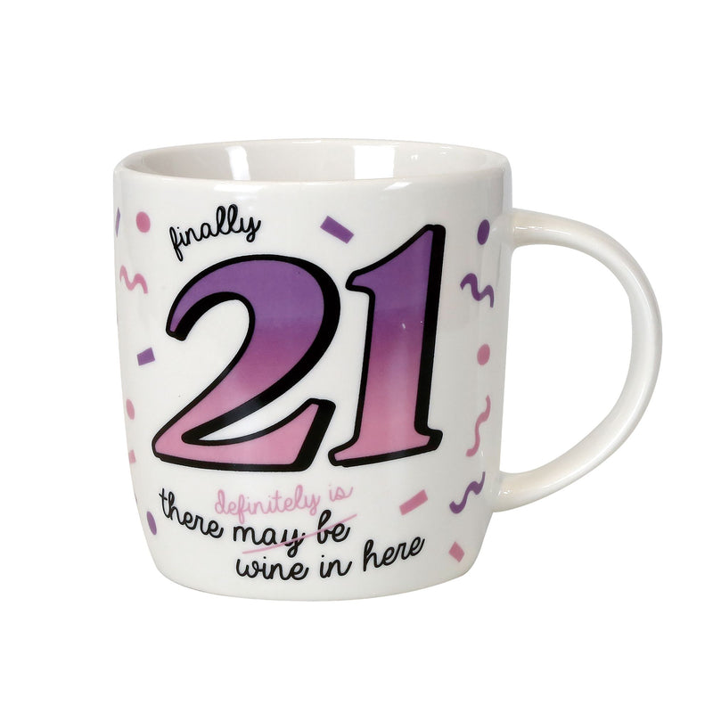 21 Birthday Mug with Glasses