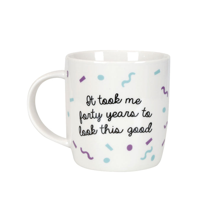 40 Birthday Mug with Glasses