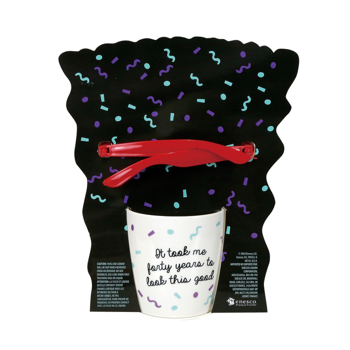 40 Birthday Mug with Glasses
