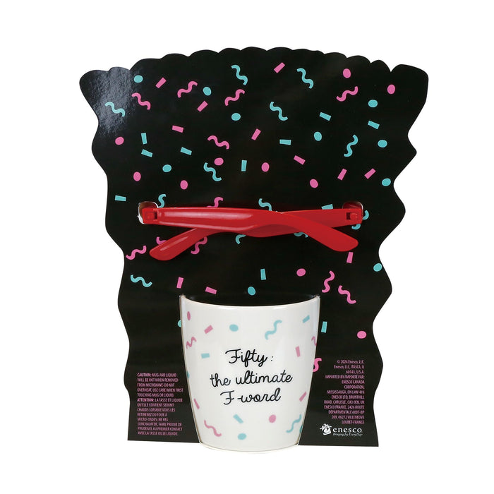 50 Birthday Mug with Glasses