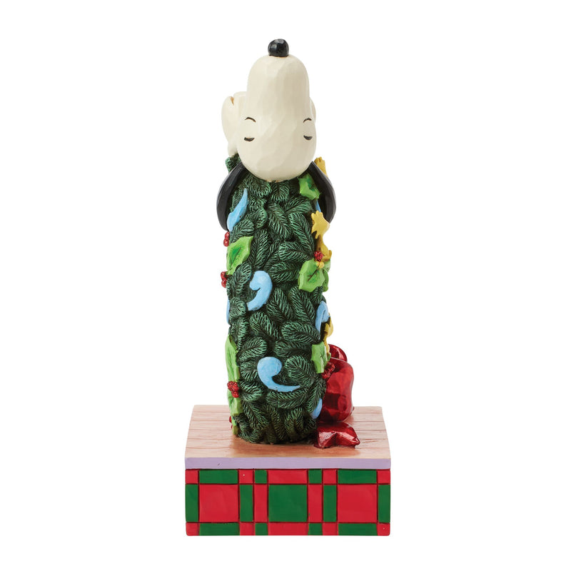 Snoopy Sleeping on LED Wreath