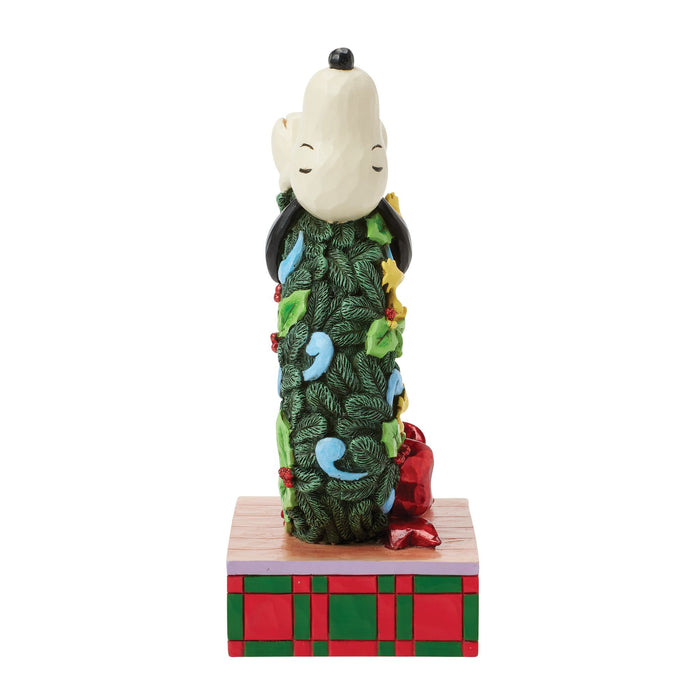 Snoopy Sleeping on LED Wreath