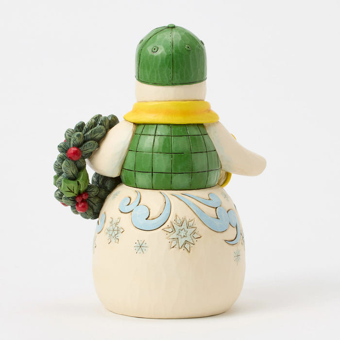 Snowman in John Deere Hat