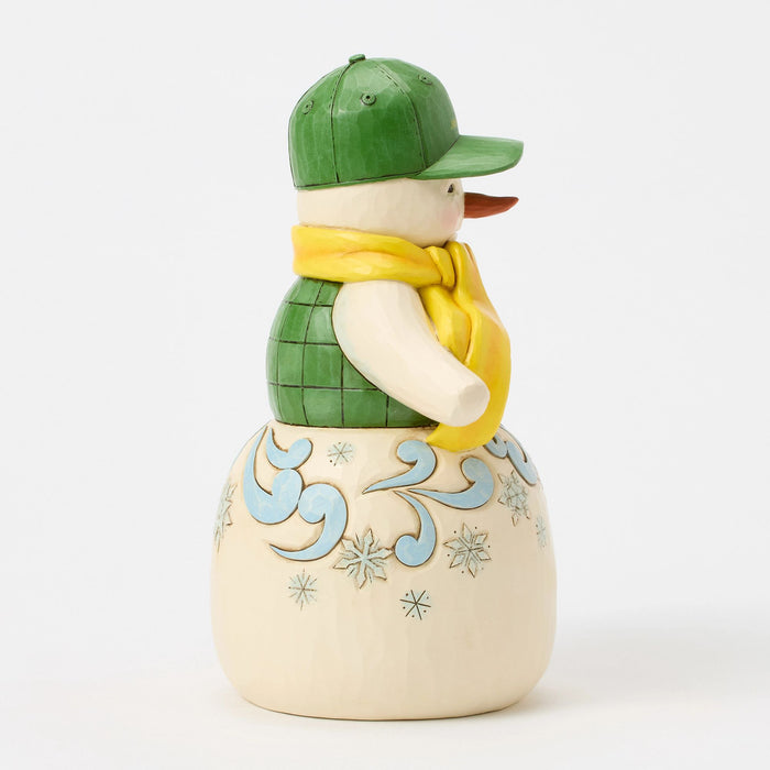 Snowman in John Deere Hat
