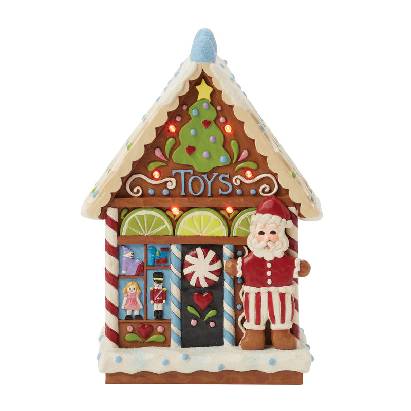 Gingerbread LED Toy Shop Fig