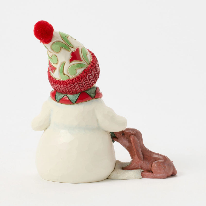 Snowman with Dog & Scarf Pint