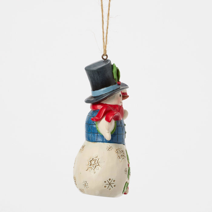 Snowman with Candy Cane Orn