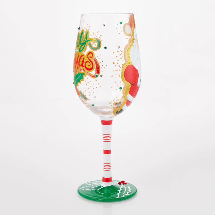Here Comes Santa Claus Glass