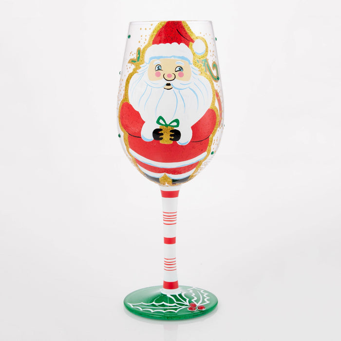 Here Comes Santa Claus Glass