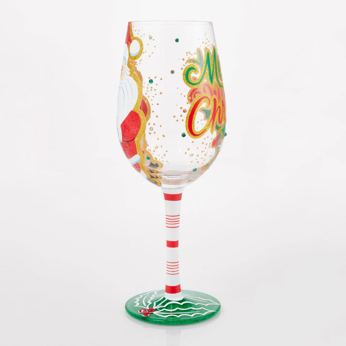 Here Comes Santa Claus Glass