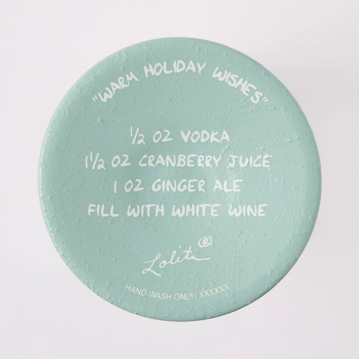 Warm Holiday Wishes Wine Glass