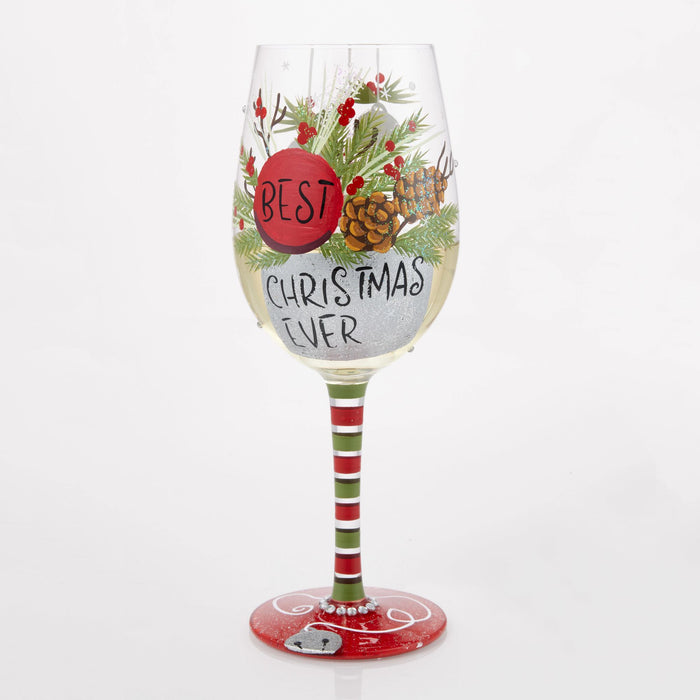 Best Christmas Ever Wine Glass