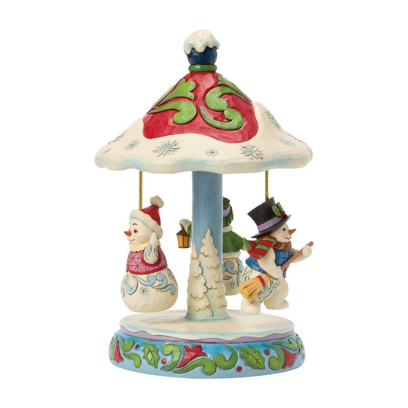Rotating Snowman Carousel Fig