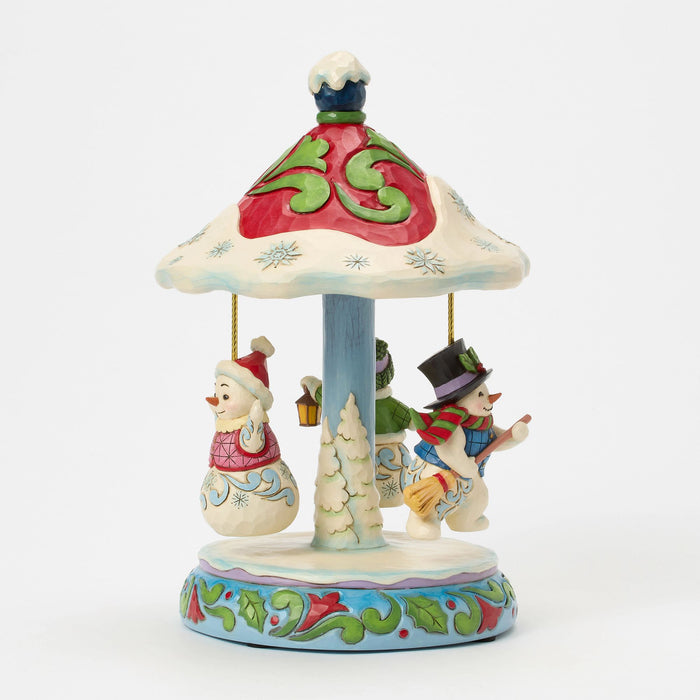 Rotating Snowman Carousel Fig