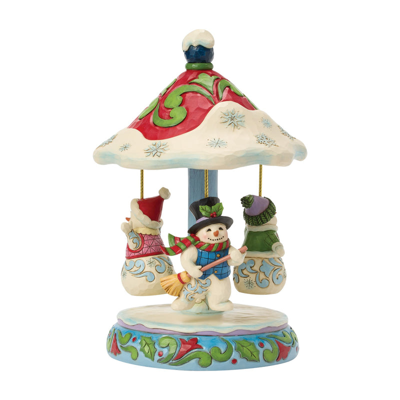 Rotating Snowman Carousel Fig