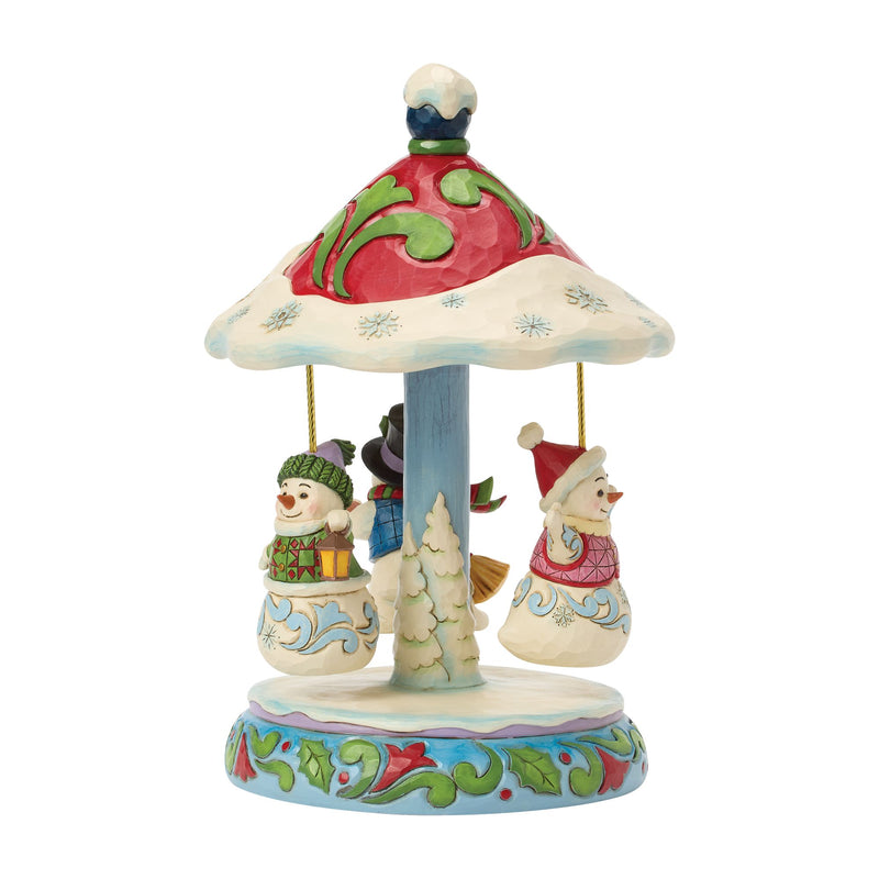 Rotating Snowman Carousel Fig